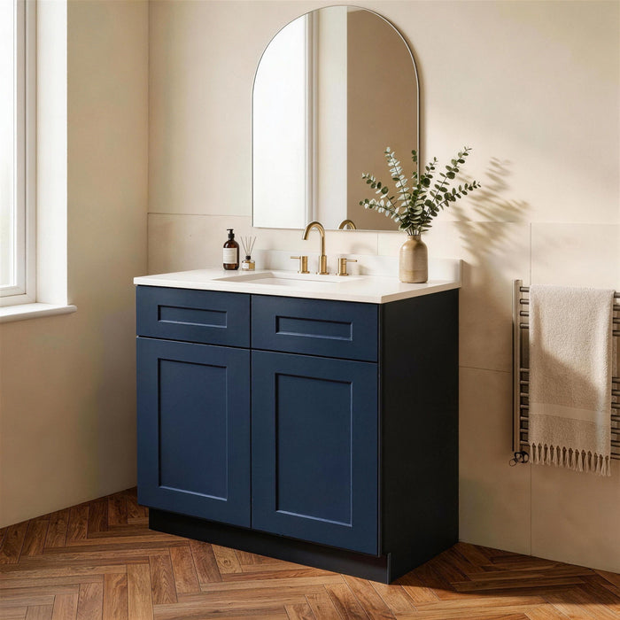 Shaker Base Cabinet With Soft-Close Drawer & Double Doors, Adjustable Shelf