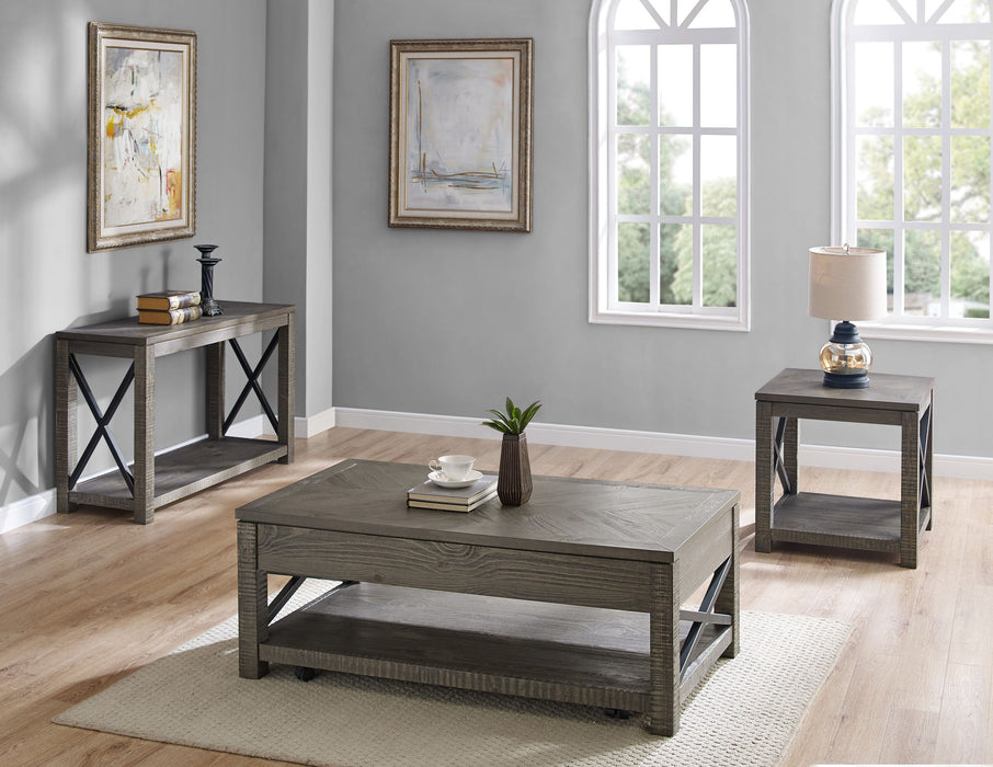 Dexter - 3 Piece Table Set (Sofa, End, Coffee Tables) - Brown
