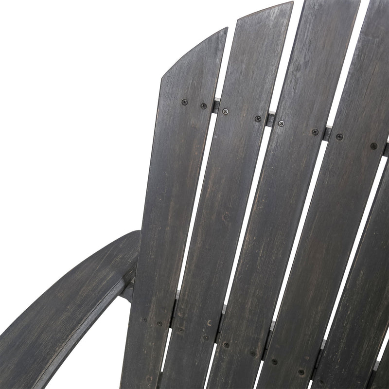 Outdoor Adirondack Rocking Loveseat With Hand Crafted Details