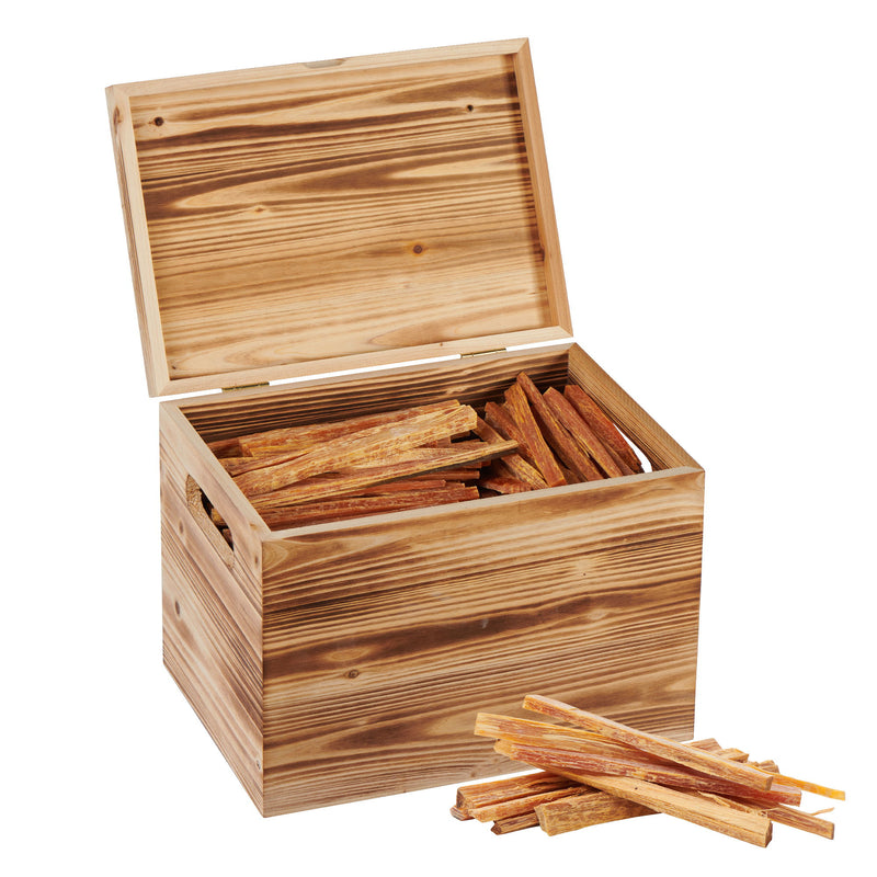 15 Lbs Fatwood Fire Starter Sticks With Box, 100% Natural Kindling Wood, Pine Firewood Firestarter For Campfire, Stove, Fireplace, Bonfires, Grill - Natural