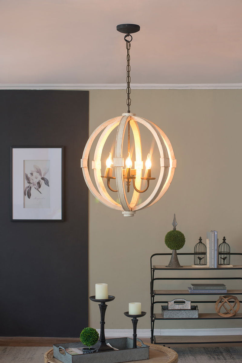 Chandelier, Hanging Light Fixture With Adjustable Chain For Kitchen, Bulb Not Included