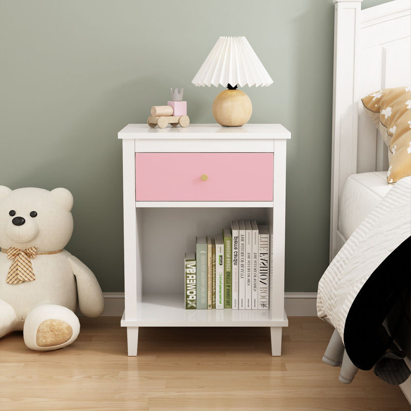 Nightstand With 1 Drawer 1 Shelf