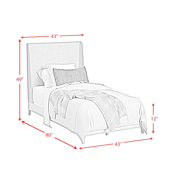 Westland UPH Bed with Grey Fabric