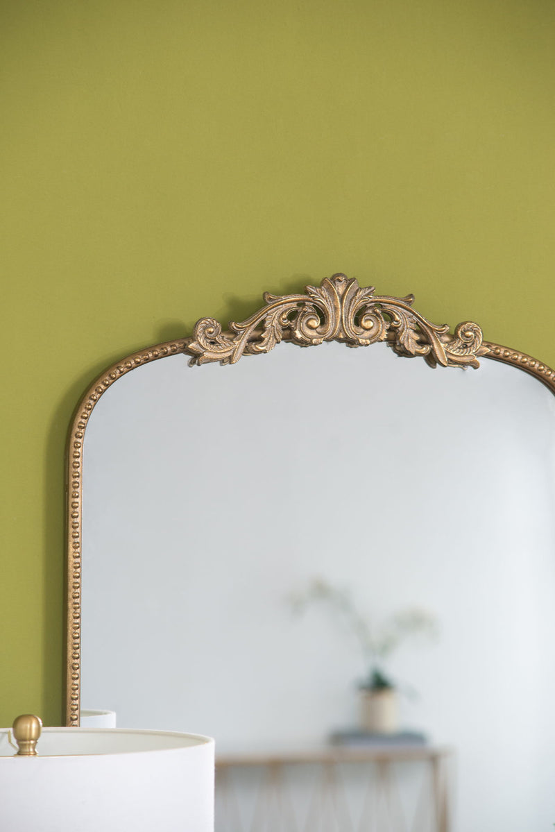 Arch Mirror, Baroque Inspired Wall Decor For Bathroom, Bedroom, Living Room