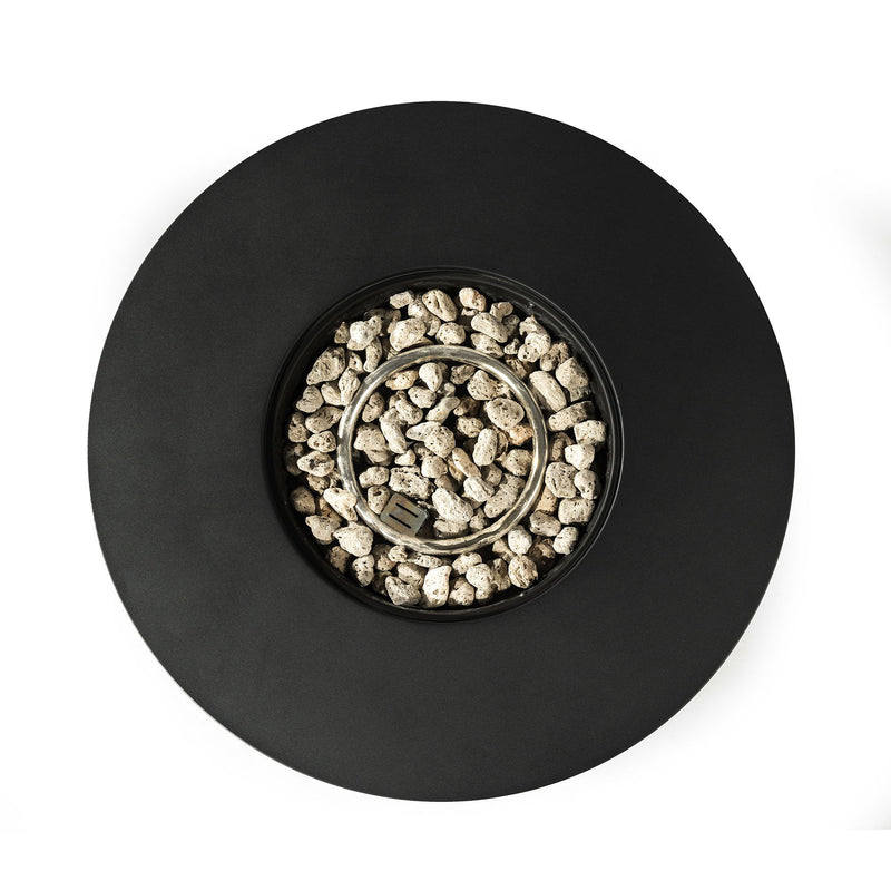 Propane Gas Fire Pit Table, 50000 Btu Round Steel Fire Pit