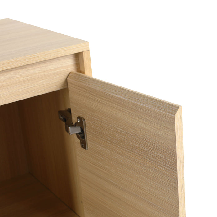 Freestanding Bathroom Vanity With Sink, 2 Small Storage Cabinets, Soft Close Doors