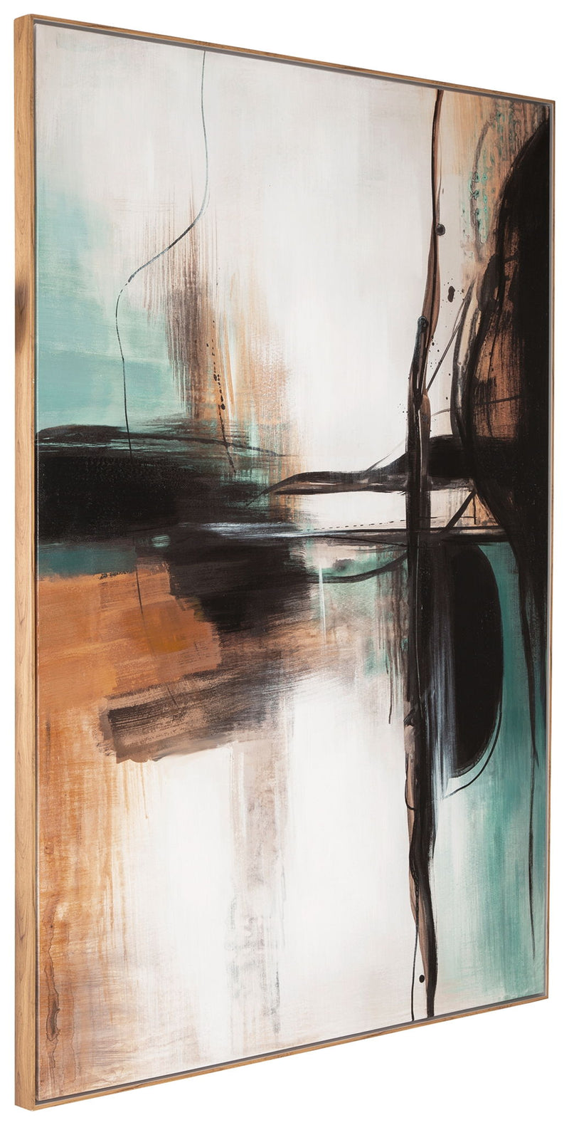 Brunonia - Wall Art - Teal / Orange / Black