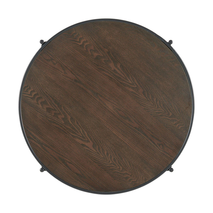 Vienna Round Coffee Table with Wooden Top