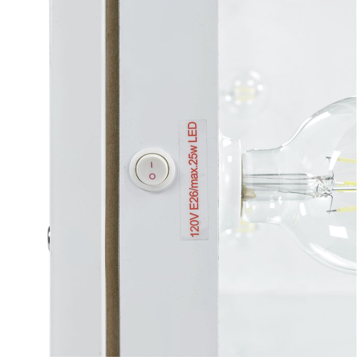 Jacey - Complete Vanity With Lightbulbs - Glossy White