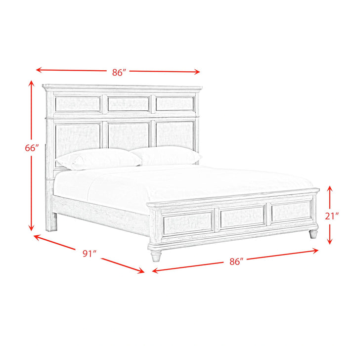 Whit-Ash Panel Bed