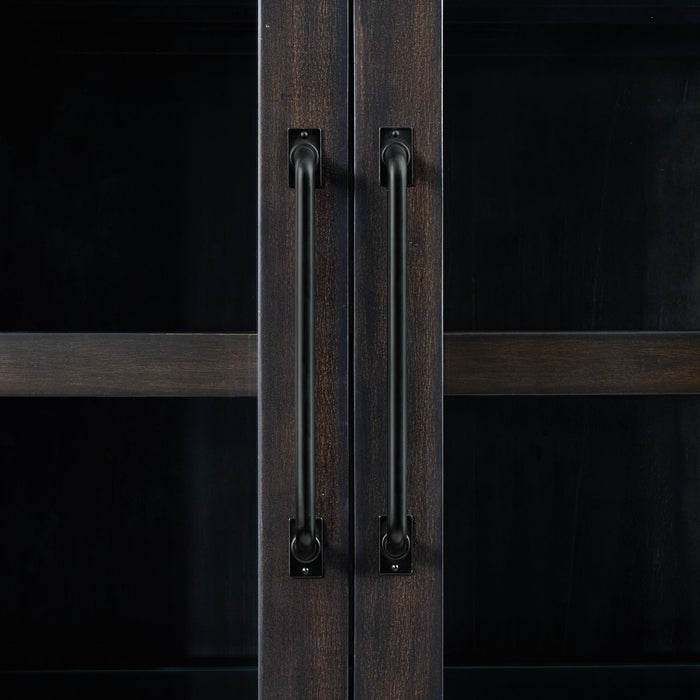 Montrose - Server And Hutch With LED Light - Espresso And Brown