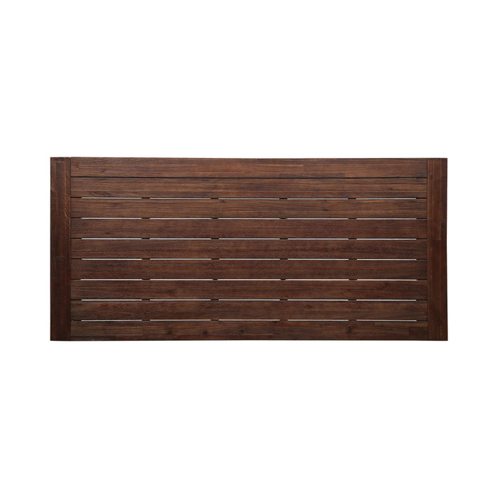 Equilibrium - Outdoor Dining Table With Wooden Frame And Slat Top