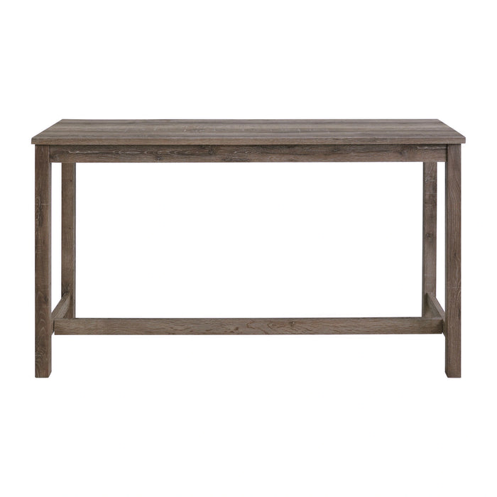 Oak Lawn Grey Bar Table Single Pack (Table + 3 Tan Fabric Stools)