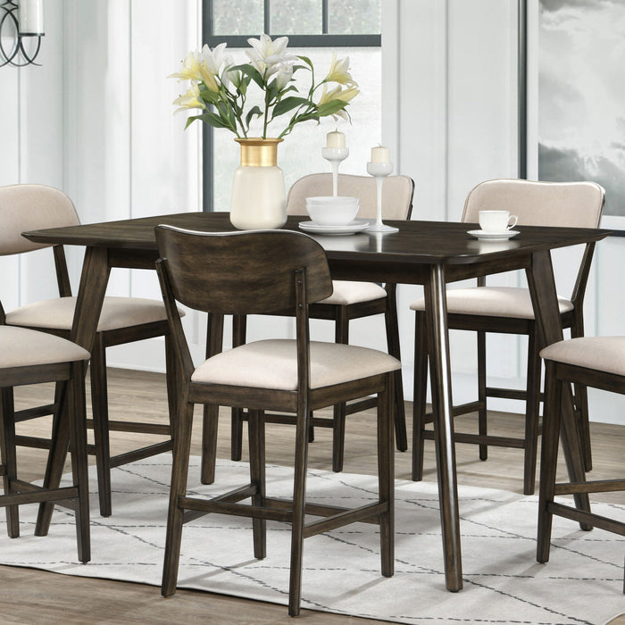 Rex - 60" Counter Height Table - Brown