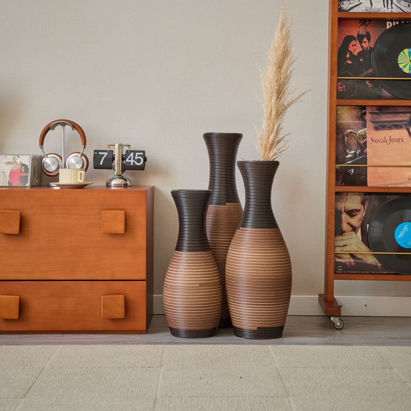 Designer Floor Vases, Large Vases For Home Decor Flooring (Set of 3)