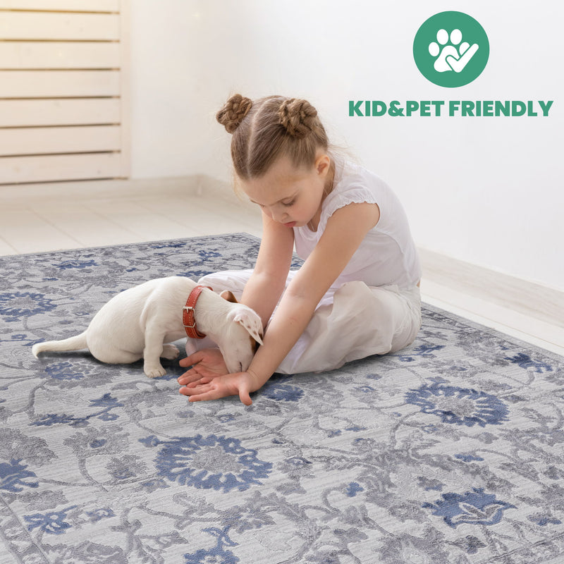 Marfi - 8' X 10' Oriental Area Rug - Blue