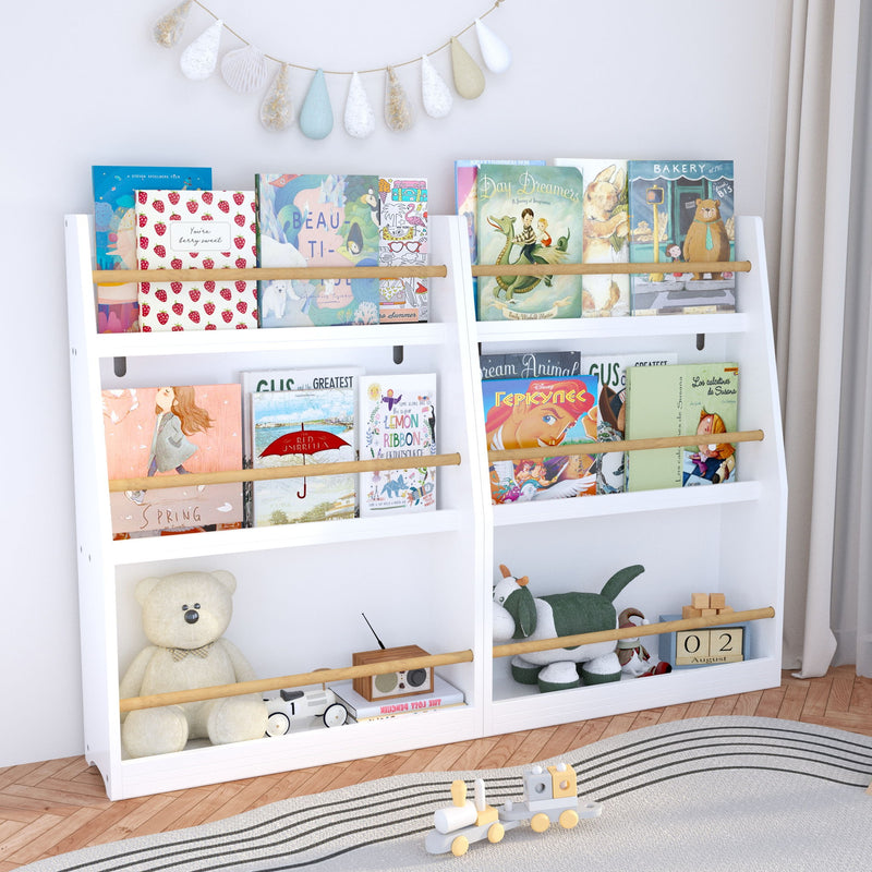 3 Tier Book Shelf, Compact Storage For Bedrooms