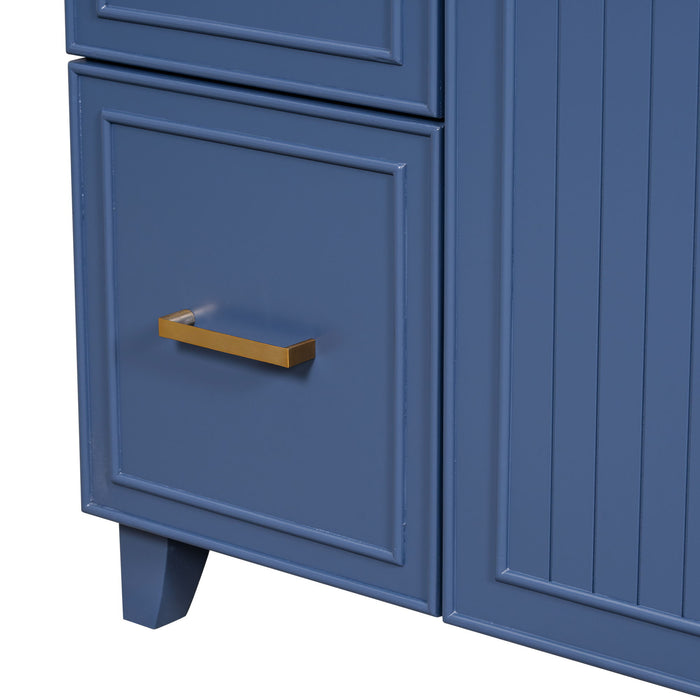 Bathroom Vanity With Sink, Soft Close Doors, Adjustable Shelves