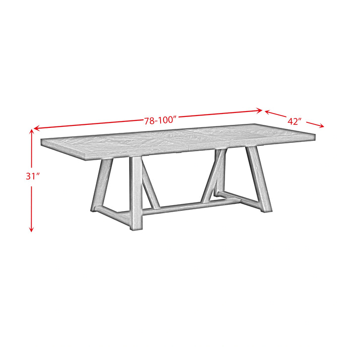 Transcend Standard Height Dining Set in Charcoal-Table and Four Chairs