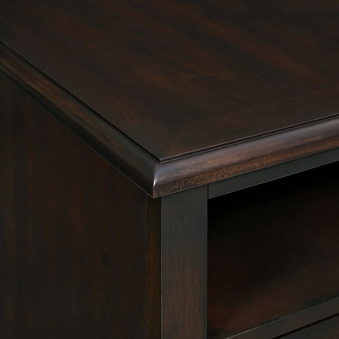 Wagner Chairside Table with USB in Cherry