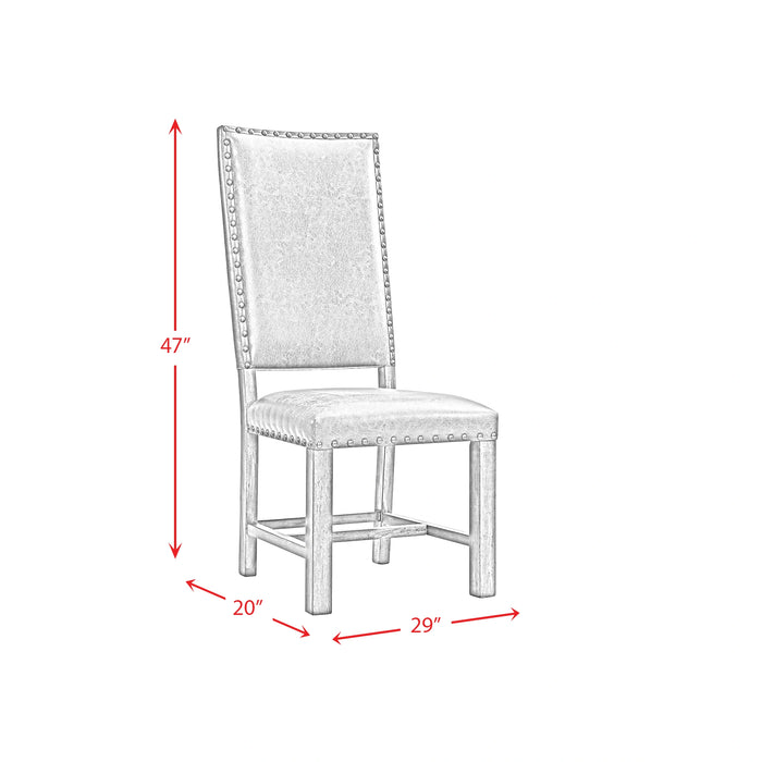 Gramercy 6PC Dining Set-Table, Four Tall Back Chairs and Settee