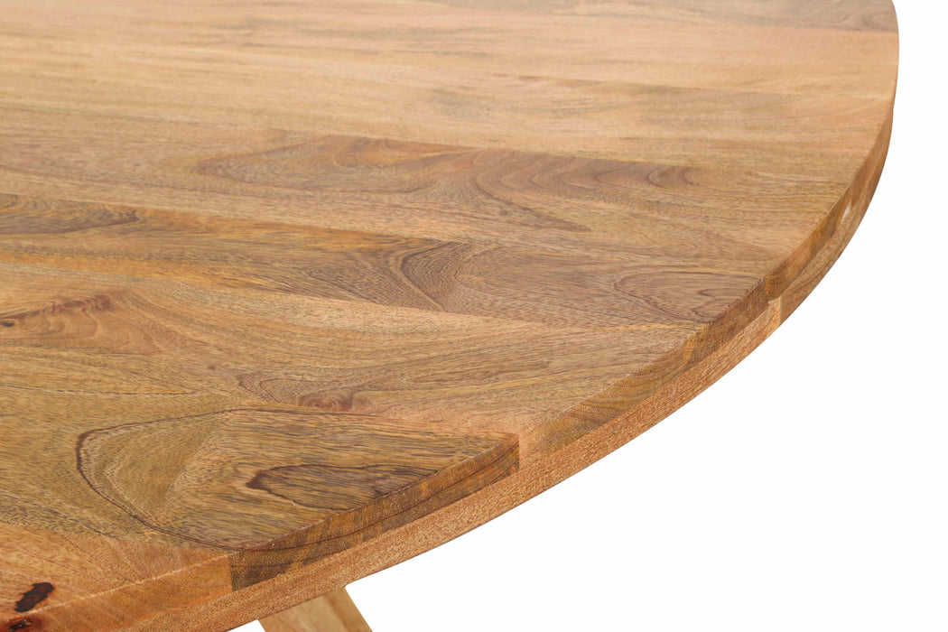 Crossings - Downtown Round Dining Table With 4 Upholstered Chairs - Amber & Gray