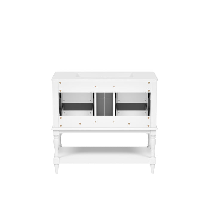 Bathroom Vanity Cabinet With Undermount Sink, 4 Drawer Set