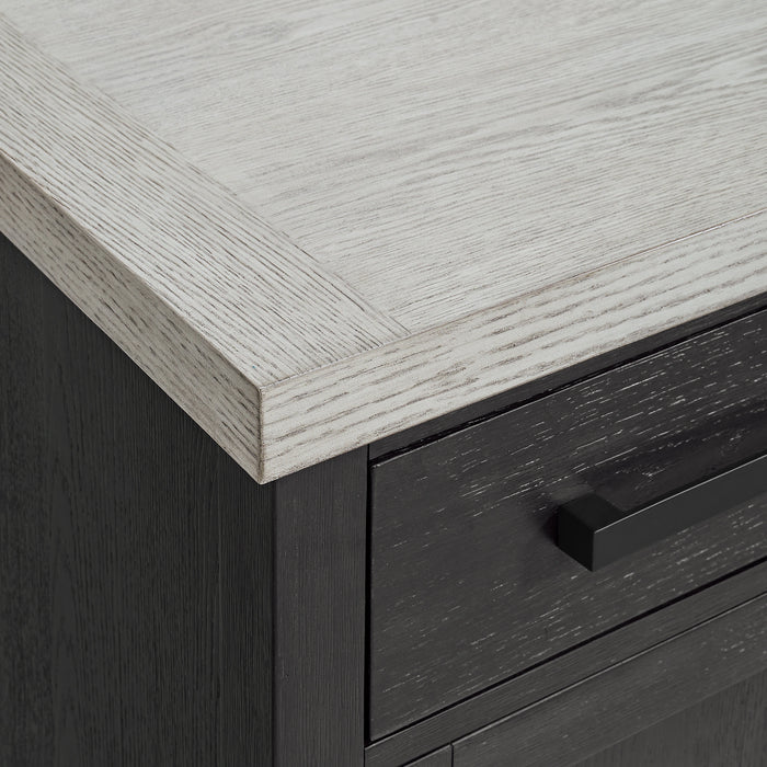 Axel Server in Light Grey and Espresso