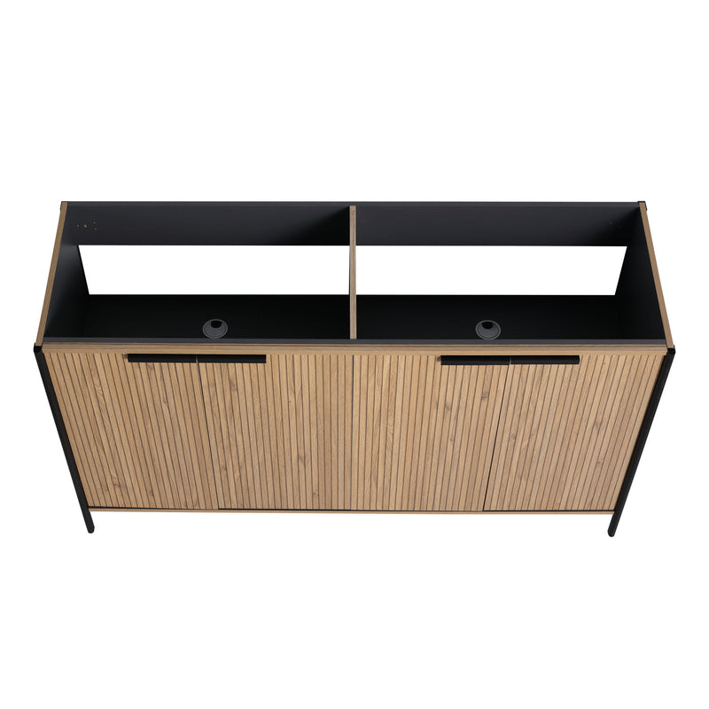 Contemporary Freestanding Bathroom Vanity With Adjustable Shelves