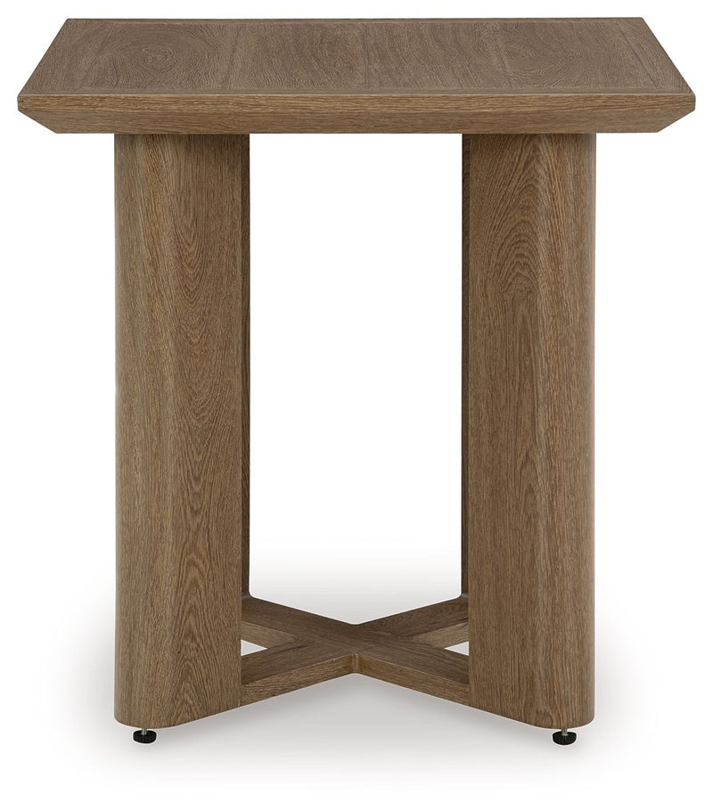 Serene Bay - Square End Table - Dark Brown
