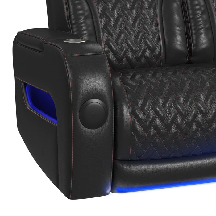 Prime Time - P3 Sofa With I Table, Reading Light, Heat, Massage, LED, And Speaker