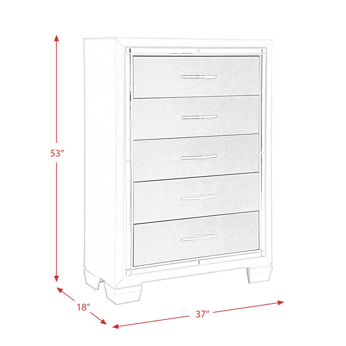 Platinum Platform Storage Bedroom Set