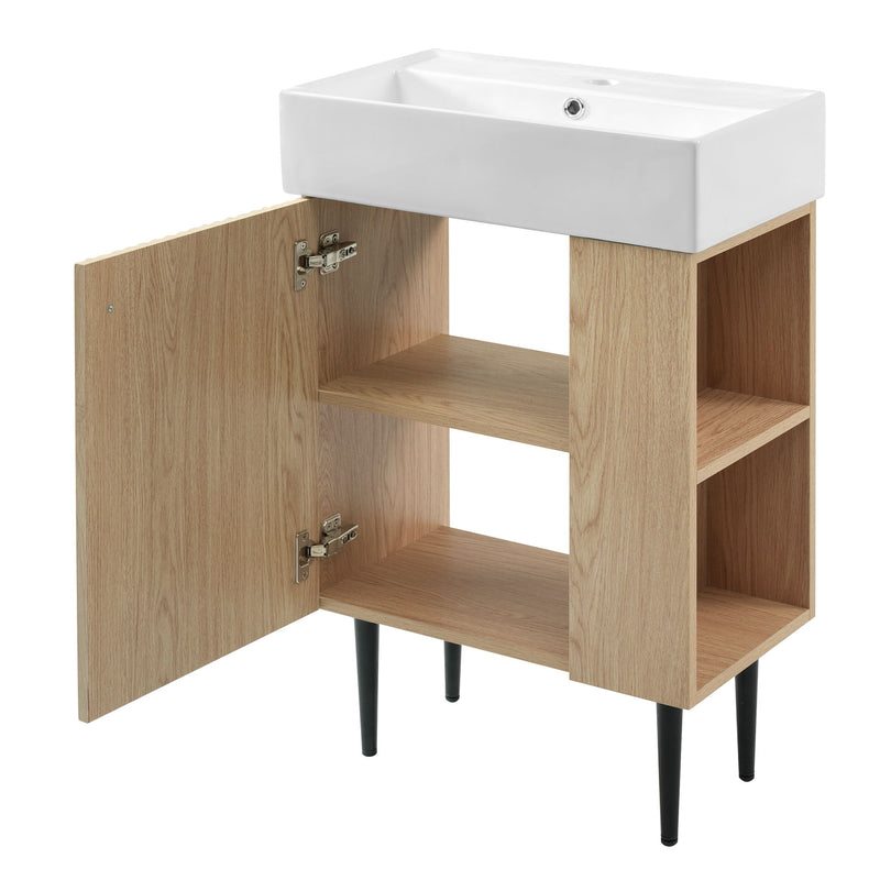 Bathroom Vanity, Combo Cabinet, Bathroom Storage Cabinet, Single Ceramic Sink
