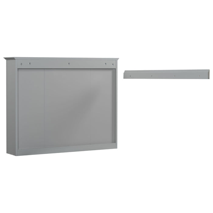 Bathroom Vanity With Mirror Cabinet, Single Sink With 2 Soft Closing Doors And 4 Drawers