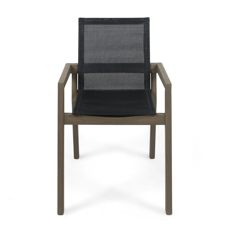 Belfast - Outdoor Dining Chair (Set of 2) With Mesh And Frame - Gray