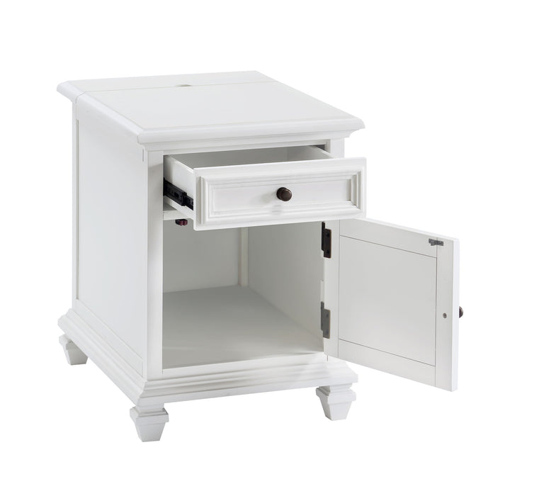 Charlestown - Storage End With USB - White
