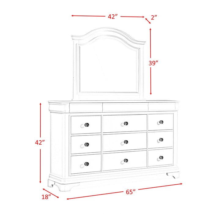 Cameron Cherry Dresser & Mirror Set
