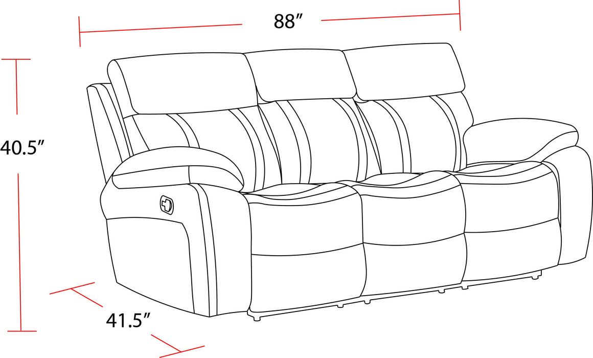 Theon - Manual Glider Reclining Sofa Set