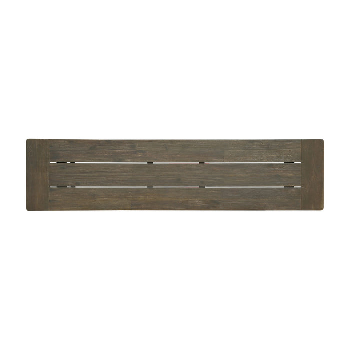 Cloud - Outdoor Bench With Acacia Wood Frame And Slat Panel Design