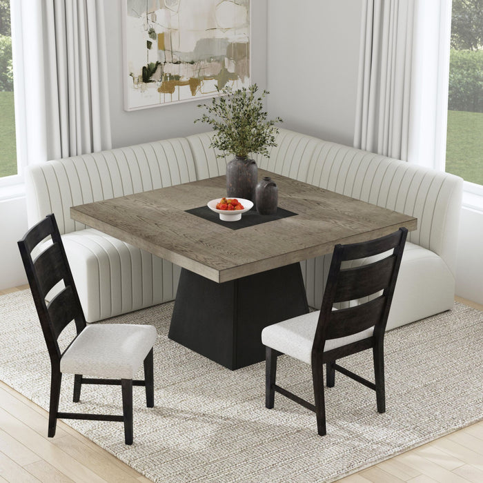 Jemma - Square Dining Table - Gray / Dark Espresso