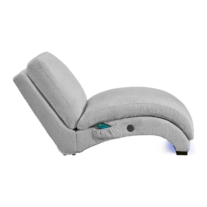 Nori - Chaise With Heat Massage, USBC, LED