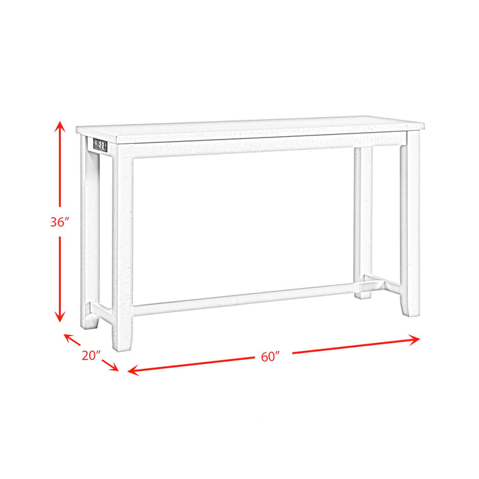 Stone Occasional Bar Table Single Pack in White (Table + Three Stools)