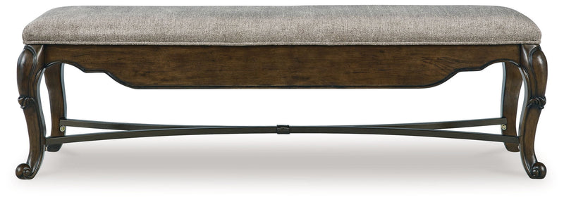 Maylee - Upholstered Storage Bench - Dark Brown