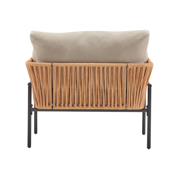 Rope Lounge Chair With Cushions For Modern Spaces