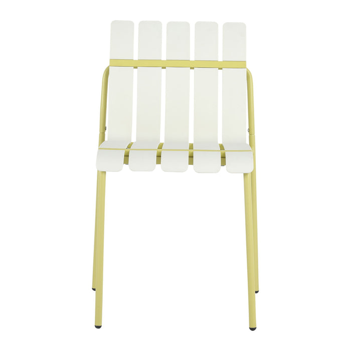 4 Piece Set Of Modern Color Block Designed Single Chairs With Round Table