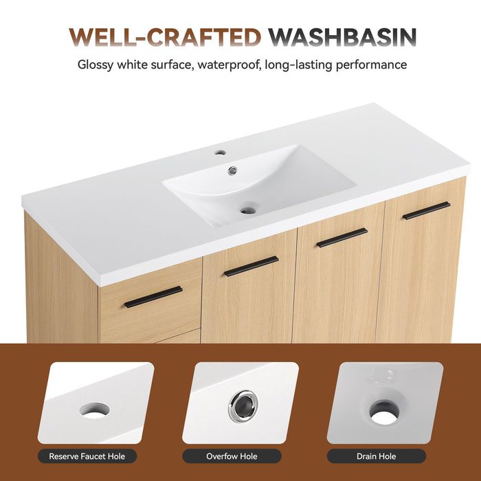 Floating Bathroom Vanity With Sink, Modular Cabinet