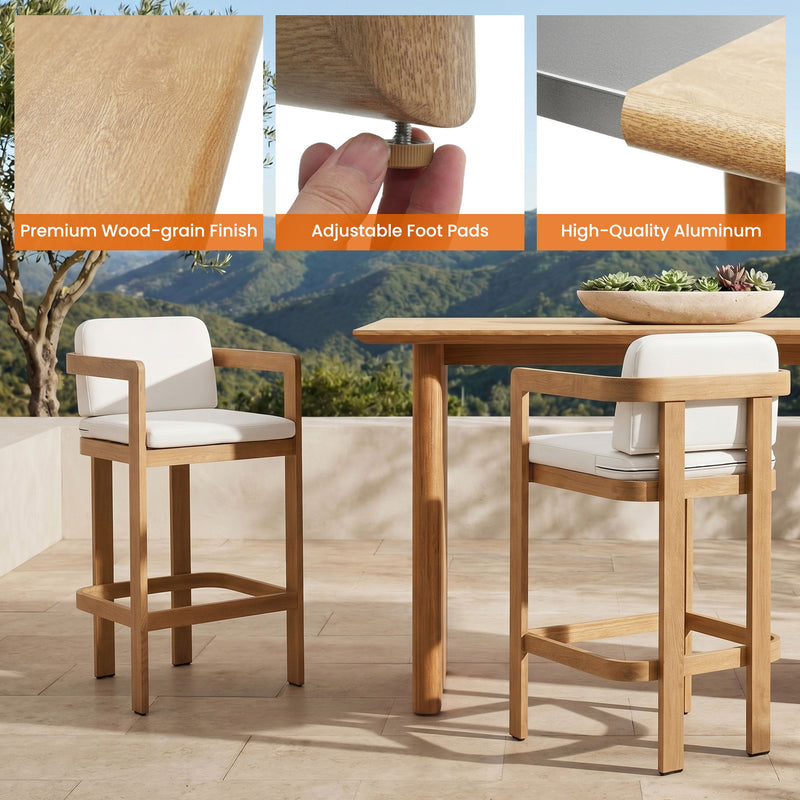Outdoor Patio Bar Table - Natural