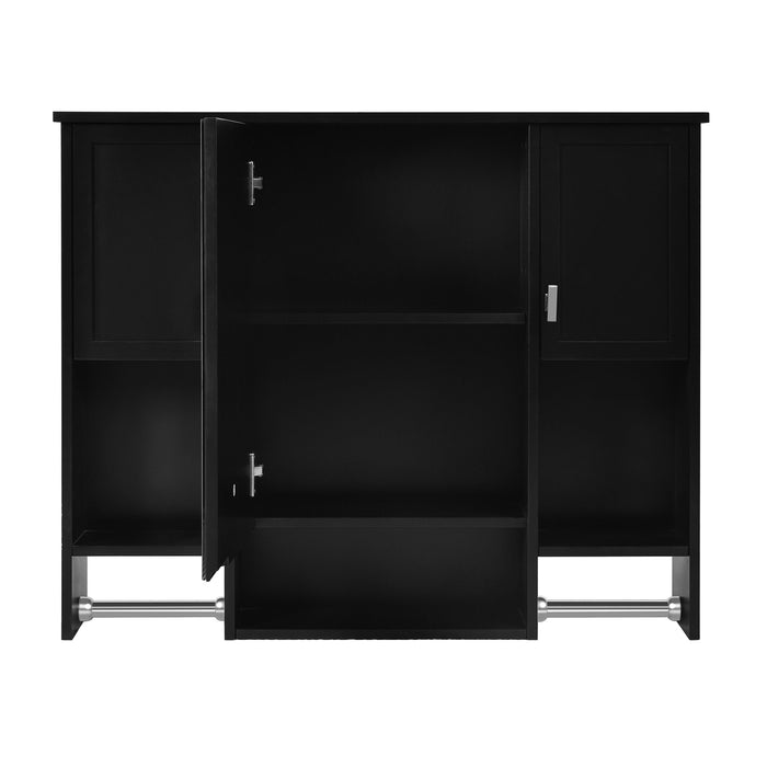 Wall Mounted Bathroom Storage Cabinet With Mirror, Medicine Cabinet With Towel Bar