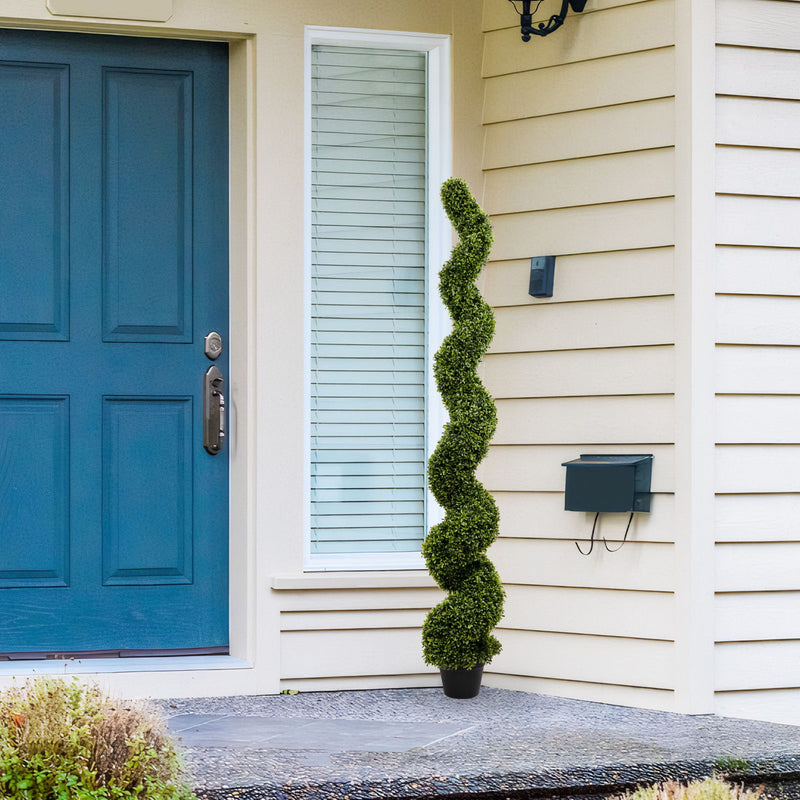 Artificial Outdoor UV Resistant Plastic Boxwood Topiary Spiral Tree