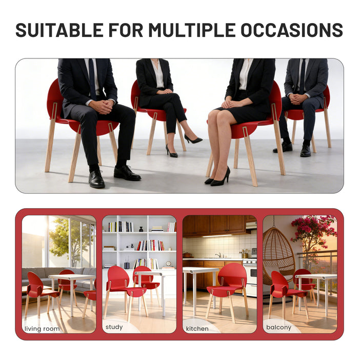 4 Piece Set Of Single Chairs With A Folding Square Table